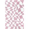 USTIDE Tappeto moderno a scacchi rosa, per soggiorno, camera da letto, griglia, tappeto morbido lavabile con retro antiscivolo, grande tappeto per interni, decorazione per la casa, 150 x 200 cm