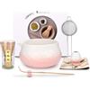 LustLocke Kit Matcha Giapponese Tradizionale 7 Pezzi con Ciotola, Frusta, Cucchiaio e Setaccio, Macha Tea Kit Rosa per Matcha Latte, Caffè al Latte e Cerimonia del Tè, Matcha Polvere Kit Completo