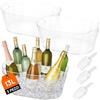 Lifewit Secchiello Ghiaccio 11,5L×3, Porta Ghiaccio Portatile con Cucchiaio | Grande Cestello Ghiaccio per Bottiglie in Plastica Robusto e Resistente Alle Cadute per Vino, Cocktail, Bevande, Birra