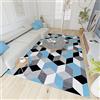 Mazovia Grande Tappeto Soggiorno 250x350cm Antracite Blu Geometrico Morbido | Tappeto per Camera da Letto Ufficio Sala da Pranzo Facile da Pulire Resistente Ai Detergenti Riscaldamento a Pavimento