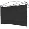 NINAT Parasole impermeabile e protezione solare per gazebo pop-up da 2,4 x 2,4 m, tenda a gamba dritta, gazebo istantanei per esterni, confezione da 1, solo nero