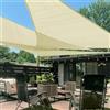LOVE STORY Tenda da sole 4,9 x 4,9 x 4,9 m, protezione solare triangolare, grigia (Butter Cream), tettoia, blocco UV, per esterni, patio e giardino