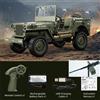 JJRC Voiture Telecomandata JJRC C8815 Jeep Willys 1940 RC Crawler 1:10 4x4 Verde