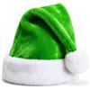 KONVINIT Cappello Natale bambini pompon cucito a mano spesso pile morbido rosso verde blu per bambina bambino inverno