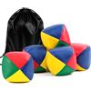 Gulxwis Set di Palline per Giocoliere, 6 Palline in Ecopelle Impermeabile, Ideale per Bambini e Adulti, Inclusa Borsa di Stoccaggio, per Giochi di Circo e attività All'Aperto