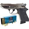 BRUNI PISTOLA A SALVE NEW POLICE CAL.9MM SILVER COMPRESO 50 CARTUCCE