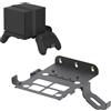 Generico Staffa da parete in acciaio per Steam Machine, supporto da parete robusto e resistente con sgancio rapido e fascia elastica per appendere console di gioco e controller