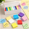 Generic Confezione da 11 mini foglietti adesivi da 3,8 x 3,8 cm, 100 fogli/blocchetto, colorati, autoadesivi, per scuola, ufficio, studio e promemoria