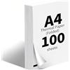LMUTUSS Carta termica A4, 100 fogli, senza BPA, ad asciugatura rapida, senza inchiostro, universale, compatibile con la maggior parte delle stampanti termiche, ideale per documenti, fatture, ricevute e foto