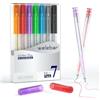 Welebar Penne gel glitter per Cricut Maker 3/Maker 4/Explore 3/Explore 4/Air 2, set di 7 colori assortiti, 0,8 penne glitterate per scrivere e disegnare, compatibile con tagliatrice Cricut