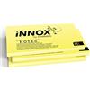 INNOX® Foglietti adesivi elettrostatici, per tutte le superfici, bigliettini innovativi senza colla, per visualizzare, spostare e strutturare idee, colore giallo, 10 x 7 m, 300 fogli