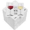HEKU It's Wine Time - Tovaglioli da cocktail a 3 strati, 25 x 25 cm, 150 pezzi, design elegante, ideale per le celebrazioni, confezione pratica