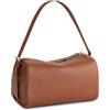 befen Borsa a Tracolla da Donna in Vera Pelle, Piccola Borsa Hobo da Spalla, Piccola Borsa Cilindrica in Pelle con Protezione RFID e due Cinturini