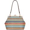 XABAMCJED Borsa da donna con chiusura a bacio retrò, borsa a spalla manico superiore in pelle PU catena staccabile