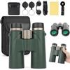 Generisch Bosco Binocolo C9 Original 12x42, alto ingrandimento e alta risoluzione, funzione di visione notturna (verde)