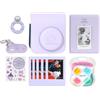 PELIKOOLA Kit accessori per Fujifilm Instax Mini, 33 cm, colore: viola | Custodia per fotocamera e tracolla, album fotografico da 64 fogli, 5 cornici per foto, 4 filtri colorati