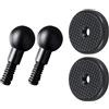Beimus Adattatore per testa a sfera da 15 mm per accessori di montaggio per | 2 adattatori da 15 mm con testa a sfera a 1/4 viti per treppiedi per fotocamera con giunto cardanico DSLR di lunghezza 33 mm