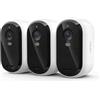 Arlo Essential (3a generazione) Telecamera di sicurezza 2K, alimentata a batteria, rilevamenti intelligenti, anteprime animate, confezione da 3, colore: bianco