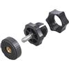 Oxxggkao Adattatore testa a sfera da 17 mm a vite filettata 1/4-20 per treppiede | Adattatore per presa a sfera per fotocamera, ingranaggio leggero, testa di conversione a vite maschio da 17 mm a 1/4 per