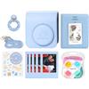 PELIKOOLA Kit accessori per Fujifilm Instax Mini 33 cm, colore: blu | Custodia per fotocamera e tracolla, album fotografico da 64 fogli, 5 cornici per foto, 4 filtri colorati