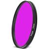 Generico Filtro A Colori Filtro a colori completo rosso arancione giallo verde viola blu avvitabile 37 40,5 43 46 49 52 55 58 62 67 72 77 82 mm(55mm,Purple)