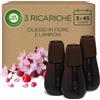 Airwick Air Wick Ricarica per Diffusore di Oli Essenziali Armonia Istantanea, 3 Ricariche, Fragranza Ciliegio in Fiore e Lamponi, 3x20ml