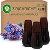 Airwick Air Wick Ricarica per Diffusore di Oli Essenziali Armonia Istantanea, 3 Ricariche, Fragranza Lavanda e Campanule, 3x20ml