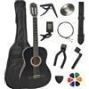 Ambre Confezione chitarra classica 1/2 (Bambino) + 9 accessori + cortile video e DVD (nero)