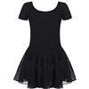untlet Abbigliamento da Balletto per Bambini Vestito da Balletto per Ragazze Vestito da Balletto in Cotone Manica Corta Vestito da Ballo per Balletto Corpo da Balletto con tutù in Chiffon 2-9 Anni
