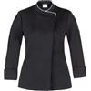 GIBLOR'S Ergos Workwear Giblor's Giacca SUSI da Cuoco Chef Cucina Manica Lunga da Donna Slim Fit NERO