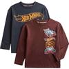 Marks & Spencer Bambini Hot Wheels™ Puro Cotone Manica Lunga Top 2-Pack - per Bambini - vestibilità Regolare