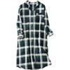 DSKK Camicia da Notte Donna Maniche Lunghe Cotone Flanella Plaid Scozzese Pigiama Abbottonato Pigiama da Donna