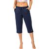 icyzone Pantaloncini Corsa da Donna,3/4 Shorts Donna Yoga al Ginocchio Casual Traspirante con Tasche per Palestra Fitness Running