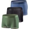 YUSHOW Boxer Uomo Boxer Seta di Ghiaccio Intimo Uomo Boxer Aderenti Shorts Intimo Slip Sexy Super Morbidi e Traspiranti (Pacco da 3)