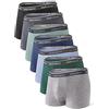DAVID ARCHY Boxer da Uomo Pantaloncini retrò con Tasca 3D rigonfia, Mutande da Uomo in bambù Biancheria Intima di Base Ultra Morbida Traspirante, Pacco da 3/4