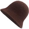 ZLYC Donna Autunno Inverno Maglieria Cappello da Pescatore Cappello a Bombetta con Decoro Fiocco
