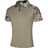 NXDRS Maglietta militare tattica da uomo Maglietta polo 1/4 con zip Maglietta mimetica, Maglietta leggera a maniche corte per caccia Pesca Escursionismo