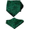 Alizeal Gradient Paisley Cravatta Floreale con Set Quadrato Tascabile