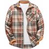 ZITY Camicia Uomo Flanella Quadri Manica Lunga | Camicia Uomo Flanella a Quadri Manica Lunga Camicia da Lavoro con Taschino Calda per Outdoor e Tempo Libero Regular Fit