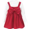 Miipat Bambino Ragazze Vestiti Manica Lunga Top Vestito Ragazza Caduta 2pcs Completini e Coordinati per Bambina Bretelle Gonna Body Set