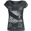 Led Zeppelin Shook Me Donna T-Shirt Nero/Grigio Largo