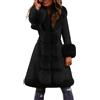 Generico Cappotto Donna in Pelliccia Sintetica Lunga Giubbotto Aperta Sul davanti Pellicce Ecologiche Morbida Pellicciotto Curvy Giacca Elegante invernale Cappotti da Donna