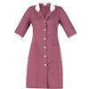 GIBLOR'S - Camice Grembiule Ortensia da Donna in Cotone, per Hotel, Casa, Colf, Domestica, Cameriera, Pulizie, disponibile in diverse taglie e colori (Bordeaux XL)