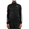 Kappa - Felpa con Zip, Uomo, Nero, Poliestere, Streetwear Sportivo. 222 Banda Anniston Slim, Taglia: S