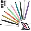 StylusLink Pennino 2 in 1 per tablet con 20 punte in gomma, 10 penne touch screen per cellulare, pennino capacitivo per digitare, alta precisione, compatibile con tutti i tablet, laptop, smartphone