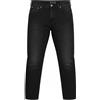 NUDIE JEANS Skinny Lin Uomo Jeans Slim Neri W30 L32 Usati Zip in Denim