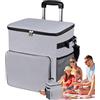 Generisch Borsa frigo con ruote a parete morbida | Trolley con manico, borsa termica da 35 l, per picnic in viaggio