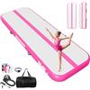 VEBESYET Pista gonfiabile della stuoia di ginnastica con la pompa di aria | Dimensioni 3,5 cm, 4,6 m, spessore 1,2 cm, resistente PVC 1000D per ginnastica, tumbling, cheerleading, casa e uso esterno