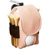 Generisch Porta palline da golf e tè in pelle - Palline da golf con tee | Fessure, porta palline da golf per cintura, custodia per palline da golf, borsa per tee da golf
