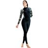 Roxy Swell 2025 - Muta da donna con cerniera sul petto, 5/4 mm, colore: nero floreale